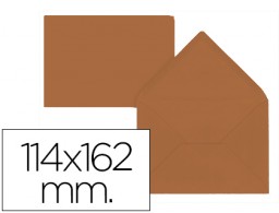 15 sobres Liderpapel 114x162mm. offset 80g/m² color marrón